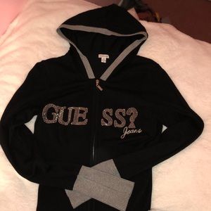 Guess zip up jacket with hood